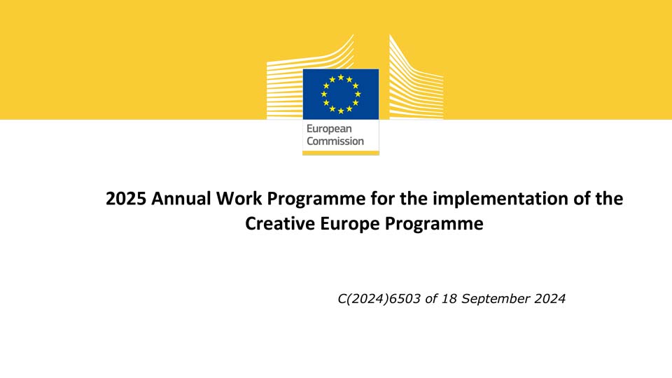 2025 Annual Work Programme for the implementation of the Creative Europe Programme